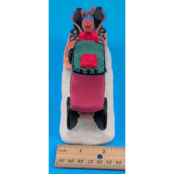 VTG Christmas Valley STAGE COACH Figurine Seasonal Specialties 1995 w/ Box - Picture 10 of 16
